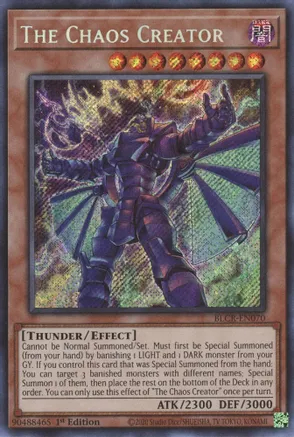 The Chaos Creator - BLCR-EN070 - Secret Rare - 1st Edition The Chaos Creator - BLCR-EN070 - Secret Rare - 1st Edition