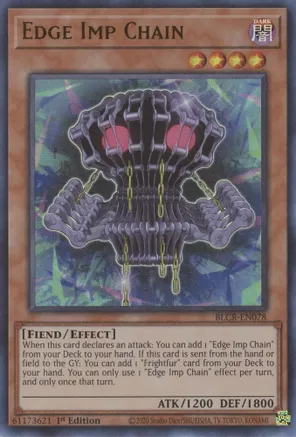 Edge Imp Chain - BLCR-EN078 - Ultra Rare - 1st Edition Edge Imp Chain - BLCR-EN078 - Ultra Rare - 1st Edition