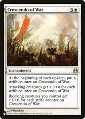 Crescendo of War - The List