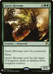 Gaea's Revenge - The List