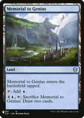 Memorial to Genius - The List