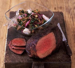 Soy-glazed beef