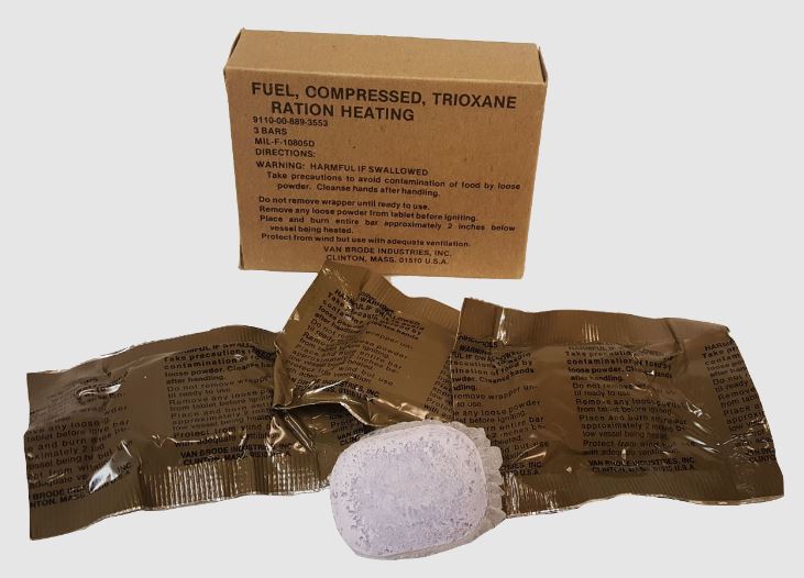 U.S. Military Issue Trioxane Fuel Bars