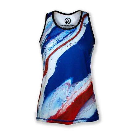 INKnBURN Womens RWB Singlet (XS) (211954881)