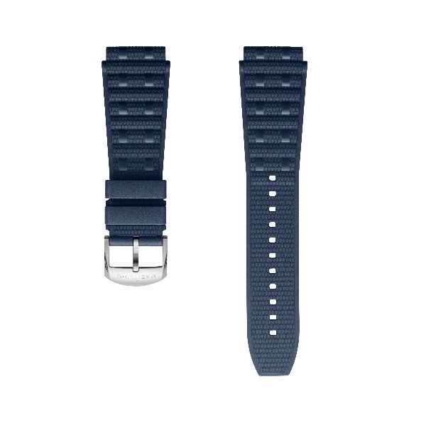 Breitling - Blue Rouleaux Rubber Strap - 20 Mm