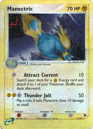 Manectric - 9/109 - Holo Rare - Reverse Holo