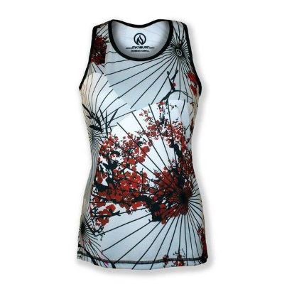 INKnBURN Womens Plum Blossom Singlet (XS) (209469309)