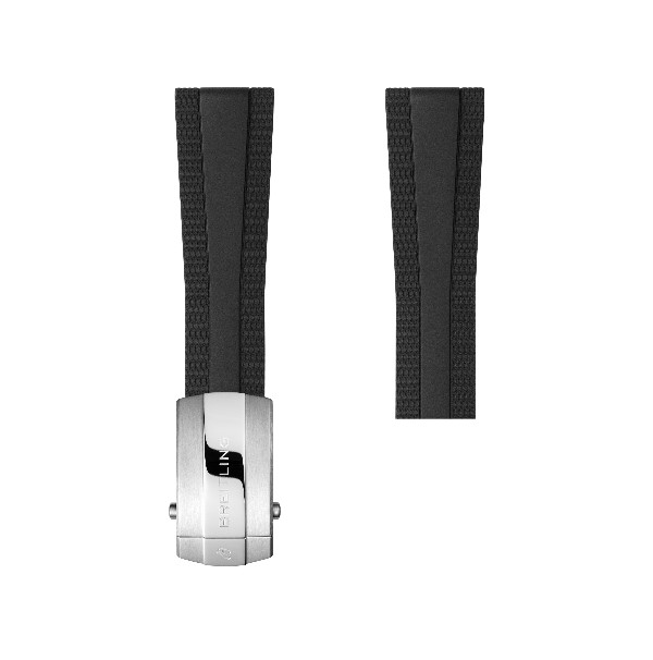 Breitling - Black Rubber Strap - 22 Mm