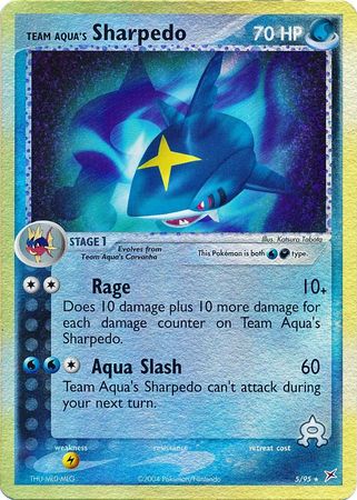 Team Aquas Sharpedo - 5/95 - Holo Rare - Reverse Holo