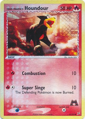 Team Magmas Houndour - 62/95 - Common - Reverse Holo