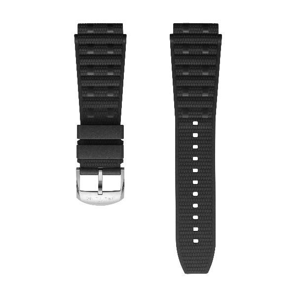 Breitling - Black Rouleaux Rubber Strap - 22 Mm