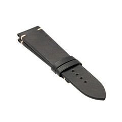Bremont - Vintage Leather Strap - Black - Side Stitch