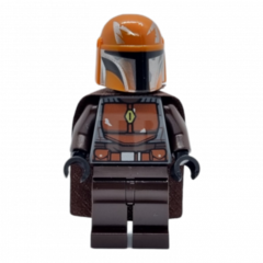 LEGO Mandalorian Tribe Warrior - Male, Dark Brown Cape, Dark Orange Helmet