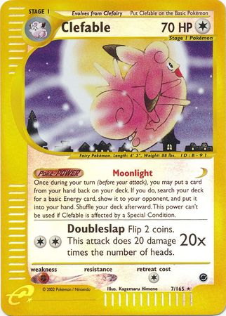 Clefable - 7/165 - Holo Rare - Reverse Holo