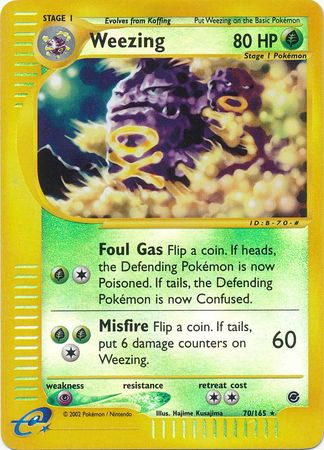 Weezing - 70/165 - Rare - Reverse Holo