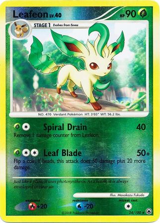 Leafeon - 24/100 - Rare - Reverse Holo