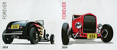First-Class Forever Stamp - Imperforate Hot Rods