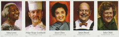 First-Class Forever Stamp - Imperforate Celebrity Chefs
