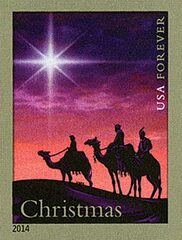 First-Class Forever Stamp - Imperforate Christmas Magi
