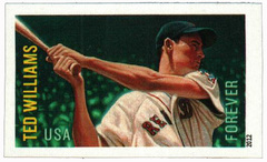 First-Class Forever Stamp - Imperforate Major League Baseball All-Stars: Ted Williams