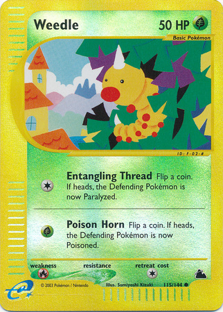 Weedle - 115/144 - Common - Reverse Holo