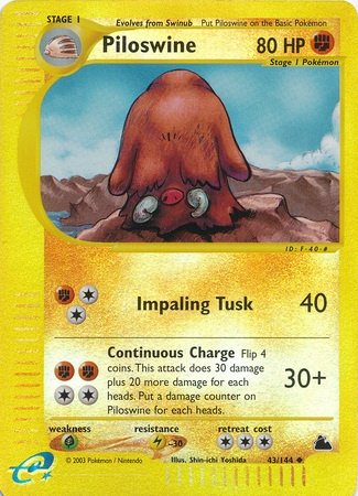 Piloswine - 43/144 - Uncommon - Reverse Holo