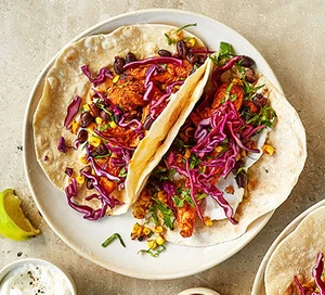 Chicken & sweetcorn tacos
