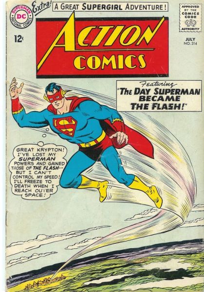 Action Comics 314 The Day Superman Became The Flash!