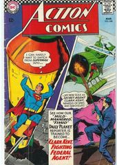 Action Comics 348 Clark Kent Fighting Federal Agent