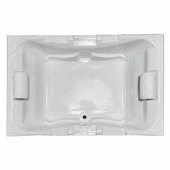 Laurel Mountain - 4872DT064 - Delmont ll 48-in W x 72-in L White Acrylic Rectangular Front Center Drain Drop-In Soaking Bathtub