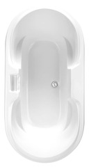 Laurel Mountain - 7036DT064 - Doran 35.75-in W x 70.25-in L White Acrylic Oval Center Drain Drop-In Soaking Bathtub