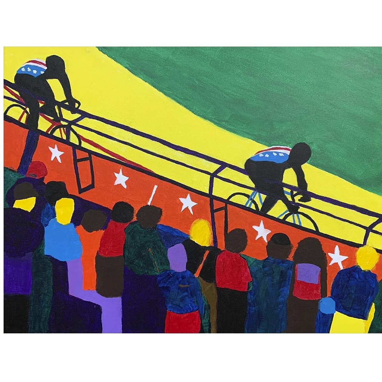 Olympic Sprints Velodrome Bike Racing Bicycling Art Poster