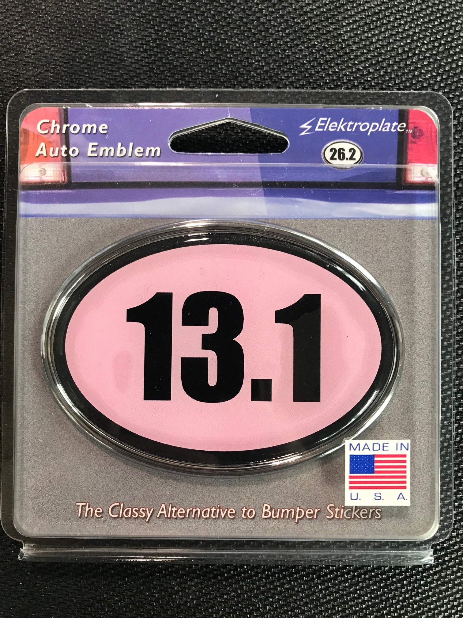 Elektroplate 13.1 (Half-Marathon) Pink Auto Emblem