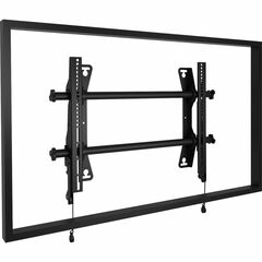 Video Mount Products Extra Medium Flat Panel Flush Mount with Tilt (Black)
