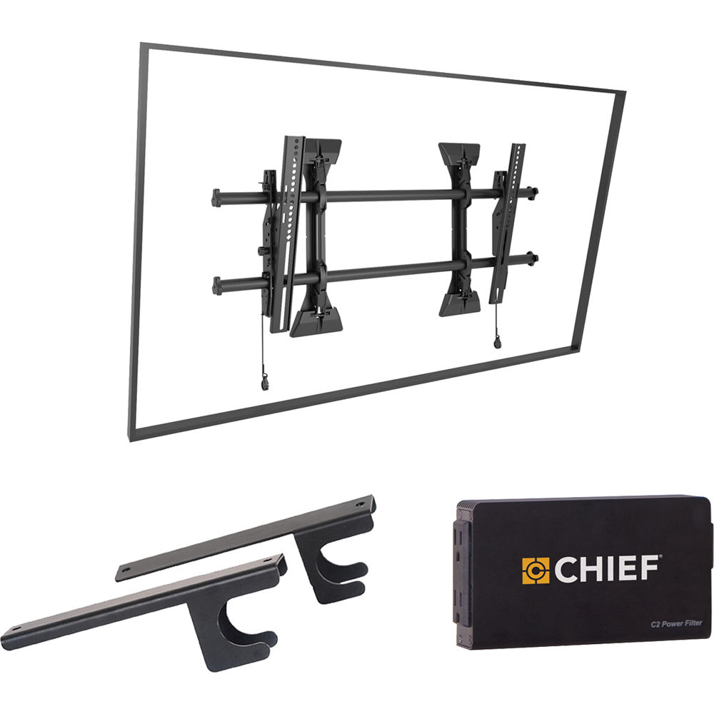 Chief MWR-6000B Single Swing Arm Wall Mount (Black)