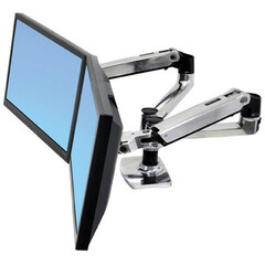 Ergotron HX Desk Monitor Arm for Displays up to 42 lb (Matte Black)