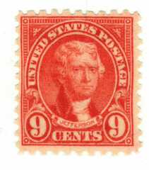 9c Jefferson, rose