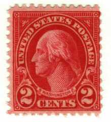 2c Washington, carmine, type II