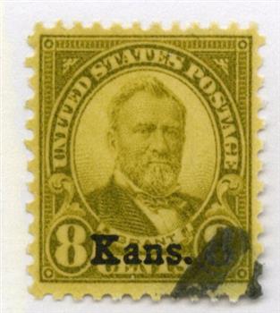 8c Grant, olive green, Kansas-Nebraska overprints