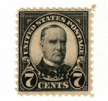7c McKinley, black, Kansas-Nebraska overprints