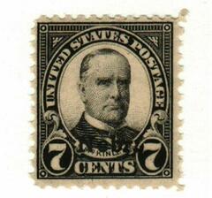 7c McKinley, black, Kansas-Nebraska overprints