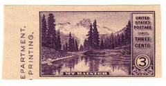 3c Mt Rainier, imperf single