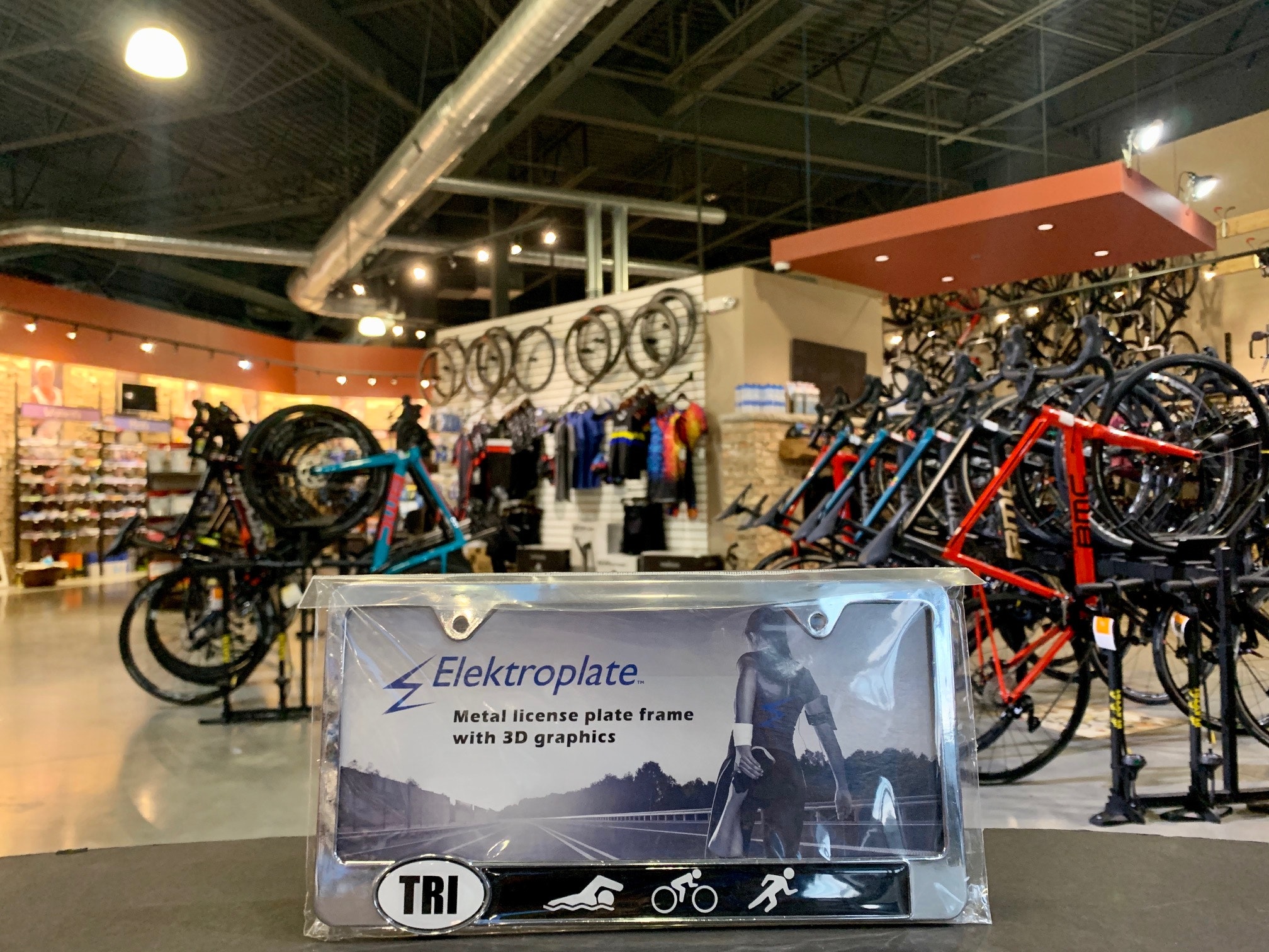 Elektroplate Triathlon License Plate Frame