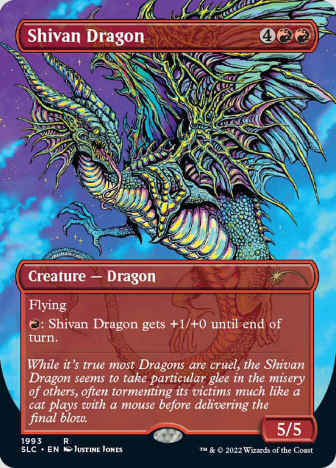 Shivan Dragon - Foil - Borderless