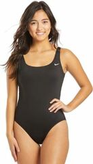 Nike Solid Poly Lingerie Tank One Piece Swimsuit, Black (Size 28) (211697592)
