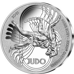 2021 22.2 Gram Proof French Olympic Judo Silver Coin (Box + CoA)