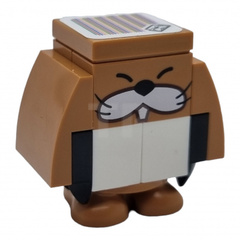 LEGO Monty Mole - Face on 1 x 2 Brick