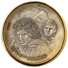 2023 3 oz Antique Samoa Silver Lord of the Rings The One Ring Coin (Proof-Like, Box + CoA)