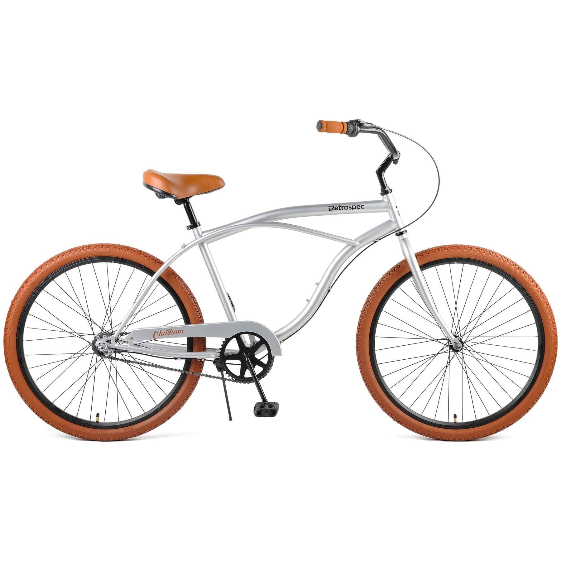 Retrospec Chatham Beach Cruiser 3-Speed 26 - Matte Silver/Cardinal 2022