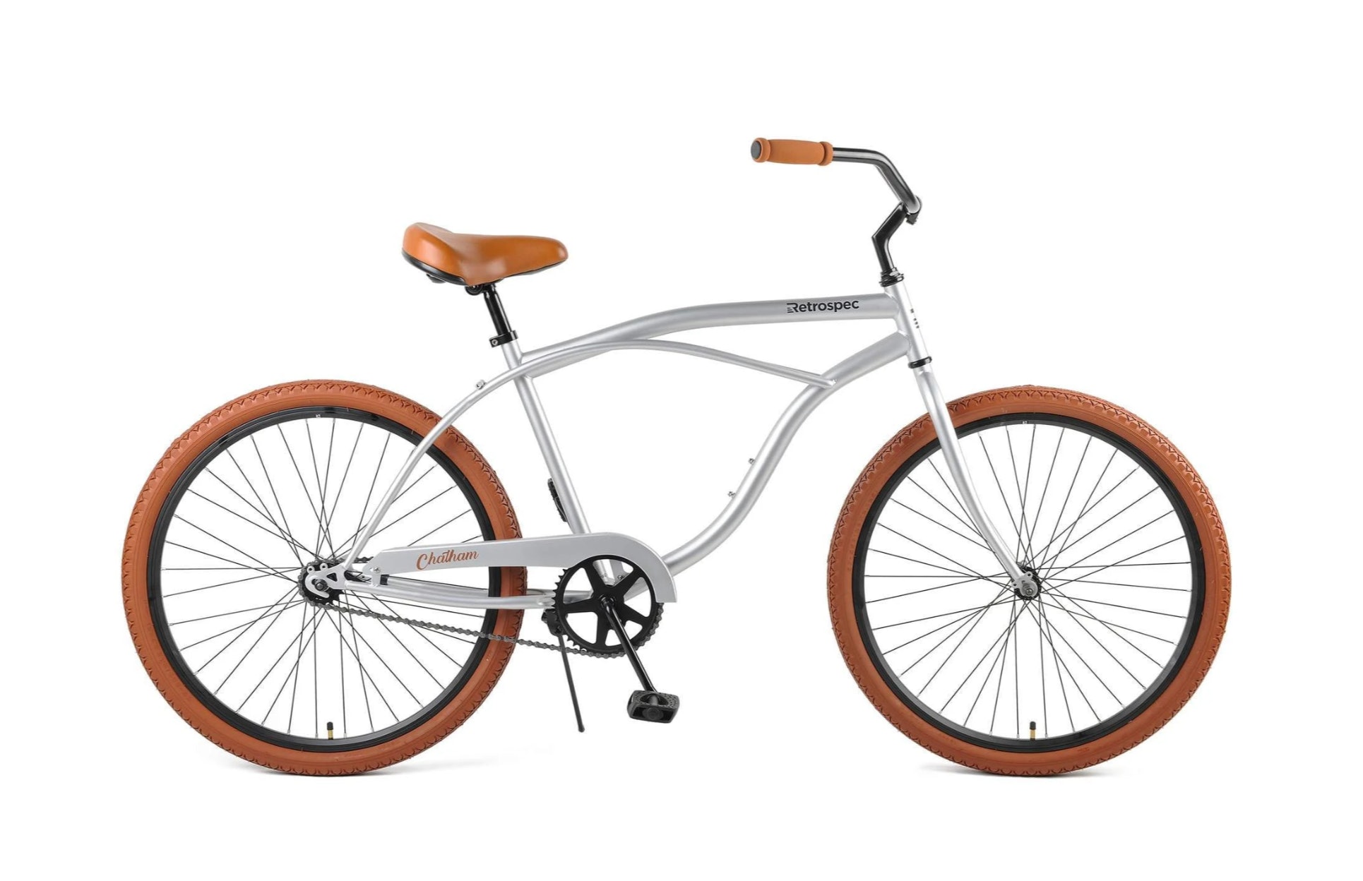 Retrospec Chatham Beach Cruiser 1-Speed 26 - Matte Silver/Cardinal 2021